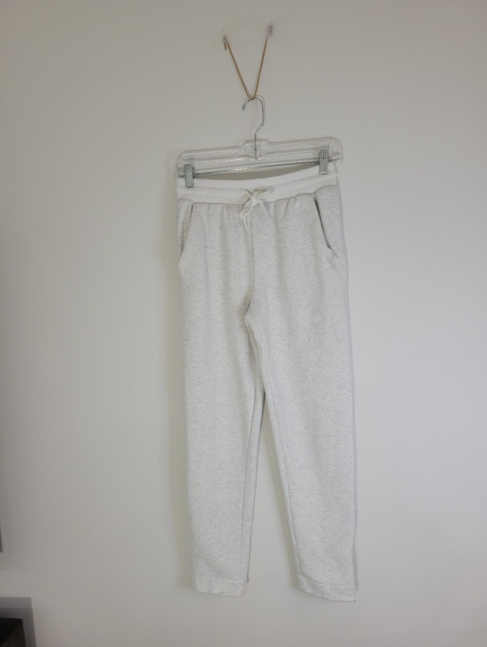ATHLETA WOMEN SIZE XS Light Gray Drawstring Sweatpants